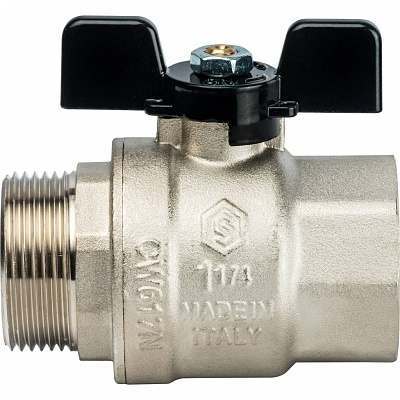Кран шаровой ВР-HР ручка бабочка 1 1/4" (Stout)