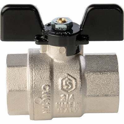 Кран шаровой ВР-ВР ручка бабочка 3/4" (Stout)