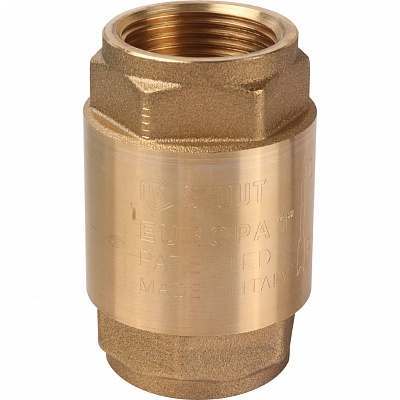 1" Клапан обратный пружинный муфтовый с металлическим седлом (Stout)