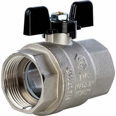 Кран шаровой ВР-ВР ручка бабочка 1 1/4" (Stout)