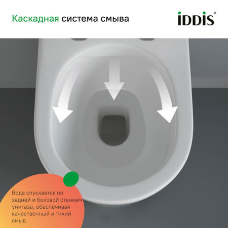 Комплект 3в1: подвесной унитаз, инсталляция и клавиша смыва, IDDIS, BASC020i73