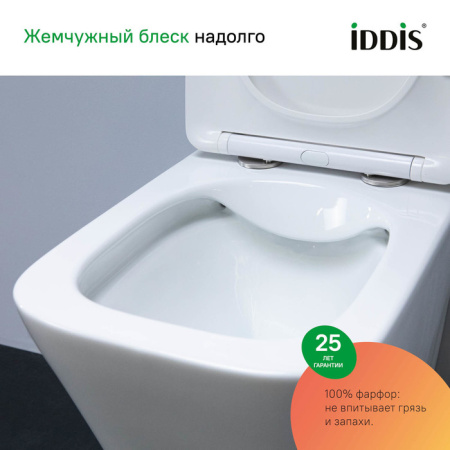 Комплект 3в1: подвесной унитаз, инсталляция и клавиша смыва, IDDIS, BASBI01i73