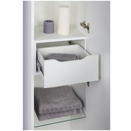 Пенал для ванной комнаты, напольный, белый, 40 см, Custo, IDDIS, CUS40W0i97