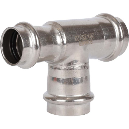 ROMMER RSS-0014-282822 ROMMER Тройник переходной, 28х28х22, из нержавеющей стали прессовой