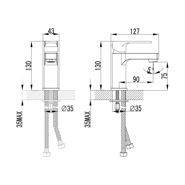 Смеситель Lemark Plus Grace LM1506С для раковины