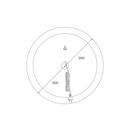 Зеркало с подсветкой круглое, 60 см, Esper, IDDIS, ESP600Ri98
