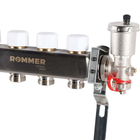 ROMMER RMS-1210-000004 ROMMER Коллектор из нержавеющей стали в сборе с расходомерами 4 вых.