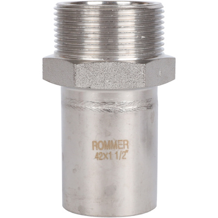 ROMMER RSS-0024-042112 ROMMER Вставка переходная НПр-НР, 42х1 1/2, из нержавеющей стали прессовой