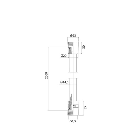 Шланг для душа, серебряный, силиконовый, 2.0м, Optima Home, IDDIS, OPH20SLi19