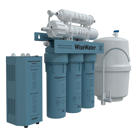 Бытовой осмос WiseWater Osmos Optimum, с насосом