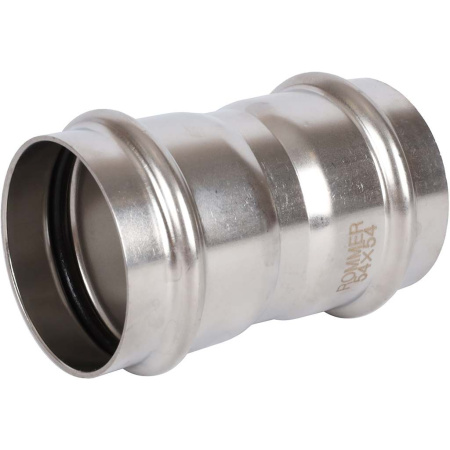 ROMMER RSS-0017-000054 ROMMER Муфта равнопроходная, 54, из нержавеющей стали прессовой
