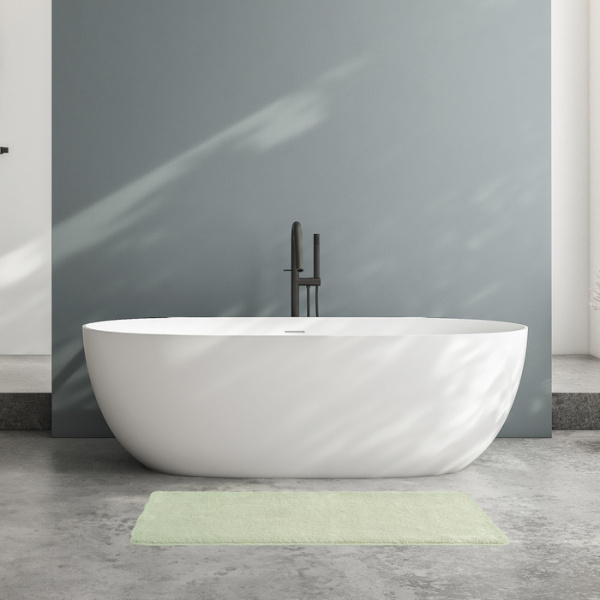 Коврик для ванной комнаты, 70x120, микрофибра, светло-зеленый, IDDIS, BSQL05Mi12