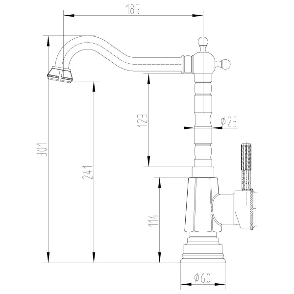 Смеситель Lemark Jasmine LM6605ORB для кухни с высоким поворотным изливом, черная бронза