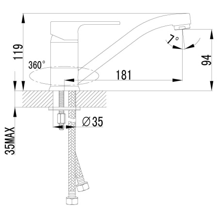 Смеситель Lemark Plus Grace LM1504С для кухни