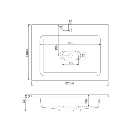 Тумба с умывальником подвесная с ящиком, белая, 60 см, Esper, IDDIS, ESP60W0i95K