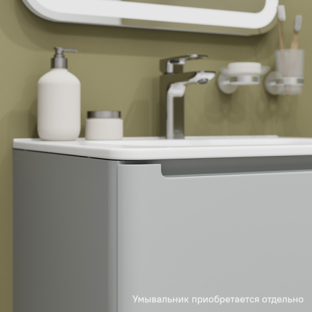 Тумба подвесная, 60 см, светло-серый, Edifice, IDDIS, EDI60L0i95 подходит умыв. 0106000i28