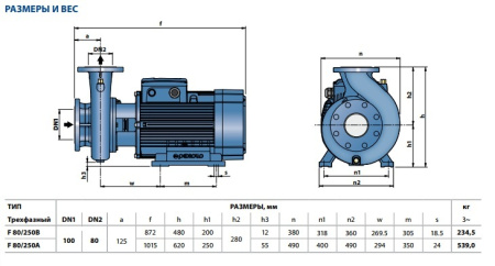 Центробежный насос Pedrollo F 80/250B