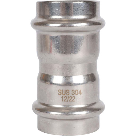 ROMMER RSS-0017-000042 ROMMER Муфта равнопроходная, 42, из нержавеющей стали прессовой