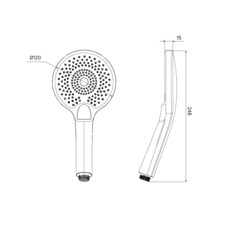 Лейка для душа, хром, Optima Home, IDDIS, OPH12CWi18