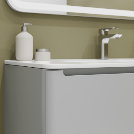 Тумба с умывальником, подвесная, 100 см, светло-серый, Edifice, IDDIS, EDI10L0i95K  подходит умыв. 0101000i28