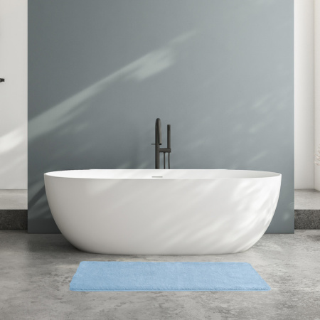 Коврик для ванной комнаты, 70x120, микрофибра, синий, IDDIS, BSQL03Mi12
