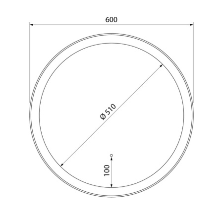 Зеркало с подсветкой круглое, 60 см, Esper, IDDIS, ESP600Ri98
