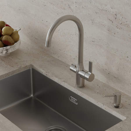Дозатор, латунь, сатин, Kitchen Line, IDDIS, SDIBN00i59