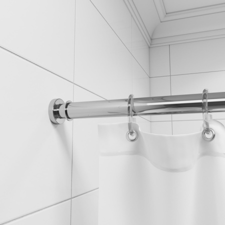 Карниз для ванной комнаты, 110-200 см, глянц. хром, Elegante, IDDIS, 030A200I14