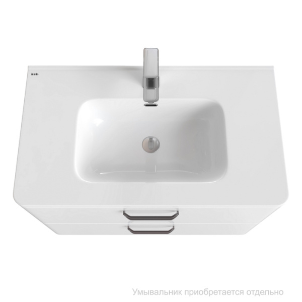 Тумба подвесная, белая, 80 см, Brick,  IDDIS, BRI80W0i95. Подходит умывальник: 0108000i28
