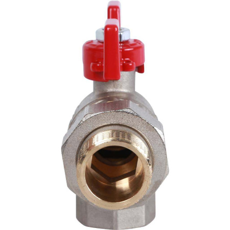 Шаровой кран угловой с американкой 3/4" ВН/НР, ручка бабочка (Rommer)