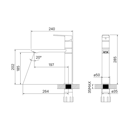 Смеситель для кухни,  Edifice, песок, IDDIS, ED3PBSGi05