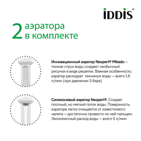 Смеситель для умывальника с инновационным управлением Push Control, белый матовый, Slide, IDDIS, SLIWTBTi01