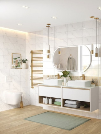 Зеркало LED 090 design 100x60 с подсветкой с антизапотеванием овальное