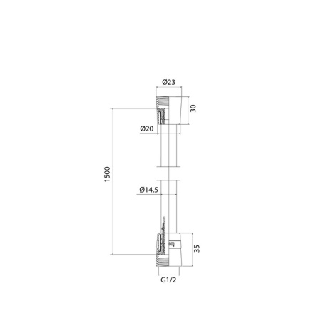 Душевой гарнитур, графитовый, шланг 2 м, Optima Home, IDDIS, OPH3F20i16
