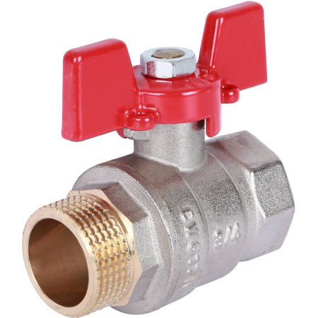 Шаровой кран 3/4" ВН/НР, ручка бабочка (Rommer)