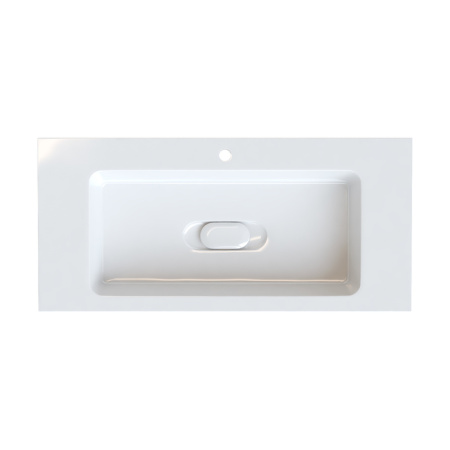 Тумба с умывальником подвесная с ящиком, белая, 100 см, Esper, IDDIS, ESP10W0i95K