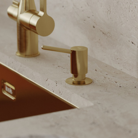 Дозатор, латунь, PVD матовое золото, Kitchen Line, IDDIS, SDIMG00i59