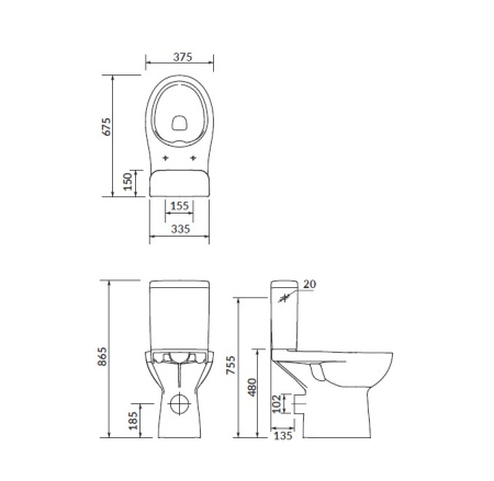 Компакт Cersanit ETIUDA Clean On 010 3/6