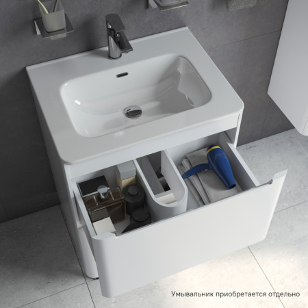 Тумба напольная, белая, 60 см, Edifice, IDDIS, EDI60WFi95. Подходит ум. 0106000i28