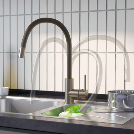 Смеситель для кухни, Kitchen 360, сатин, IDDIS, K36BNJ0i05