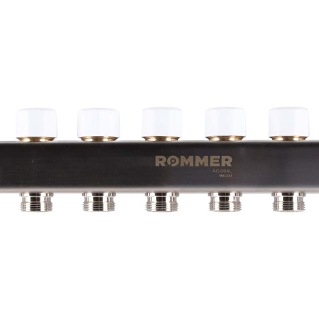 ROMMER RMS-1200-000008 ROMMER Коллектор из нержавеющей стали с расходомерами 8 вых.