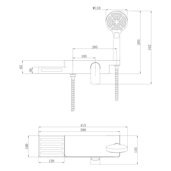 Смеситель Lemark Unibox LM6903CW для душа, хром-белый