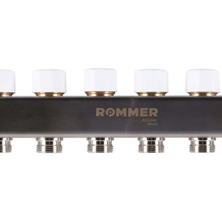 ROMMER RMS-1200-000010 ROMMER Коллектор из нержавеющей стали с расходомерами 10 вых.