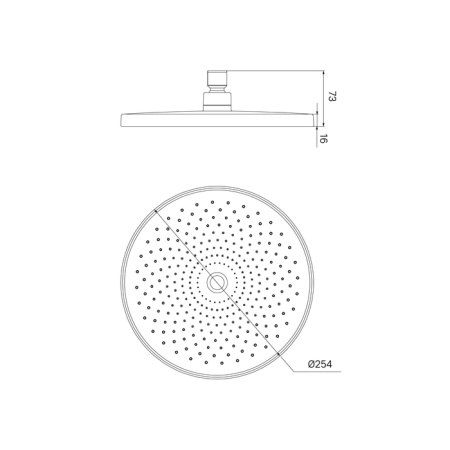 Душевая насадка верхняя круглая, хром, Optima Home, IDDIS, OPH25CPi64