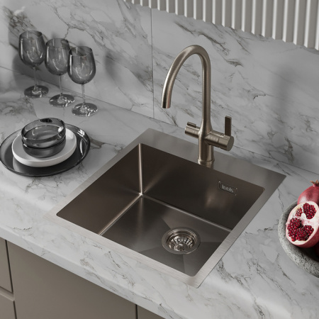 Мойка, нерж. сталь, сатин, 490*510, Haze, IDDIS, HAZ49S0i77