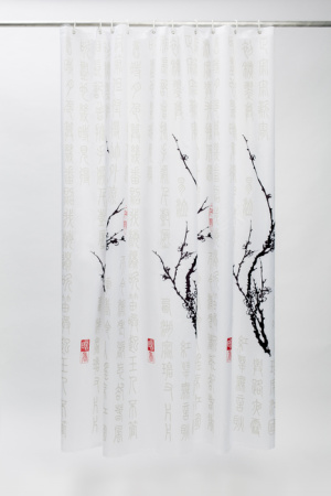 Штора для ванной комнаты, 200*200 см, полиэстер, cherry tree, IDDIS, SCID100P