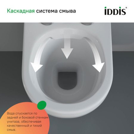 Комплект 3в1: подвесной унитаз, инсталляция и клавиша смыва, IDDIS, BASB020i73