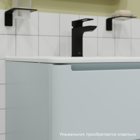 Тумба подвесная, 60 см, голубой, Edifice, IDDIS, EDI60B0i95  подходит умыв. 0106000i28