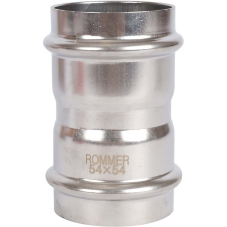 ROMMER RSS-0017-000054 ROMMER Муфта равнопроходная, 54, из нержавеющей стали прессовой