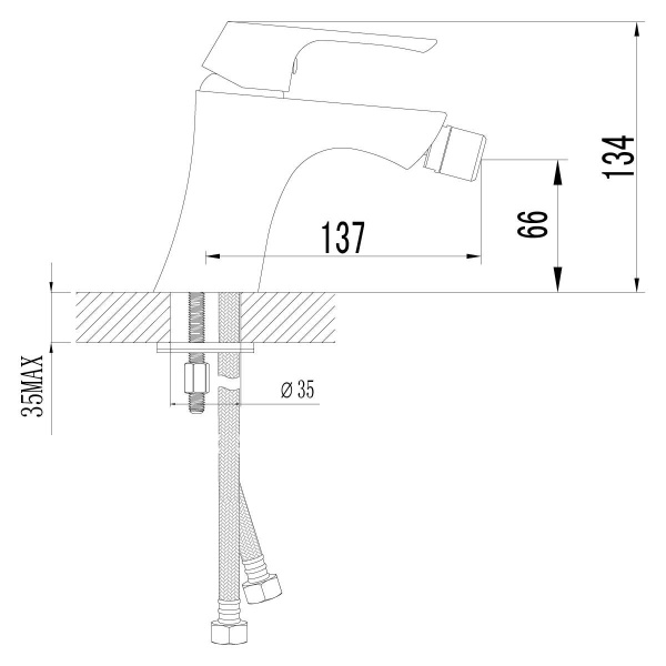 Смеситель Lemark Unit LM4508C для биде